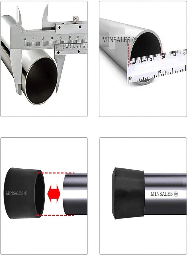 MINSALES ® Chair/Table Leg Cap - Round| 25 mm(1 inch) Diameter | PVC Rubber | Black | Floor Protector & Furniture Cover | -25mm x 25mm (8) pcs - Image 2